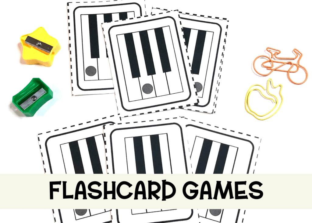 free piano key flashcards