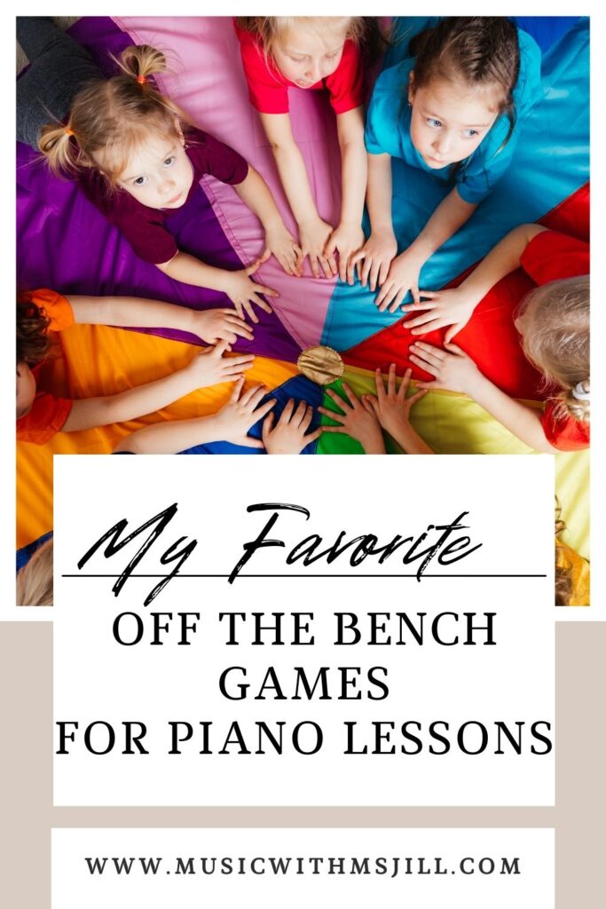 Off the Bench Piano Games for piano key names during piano lessons